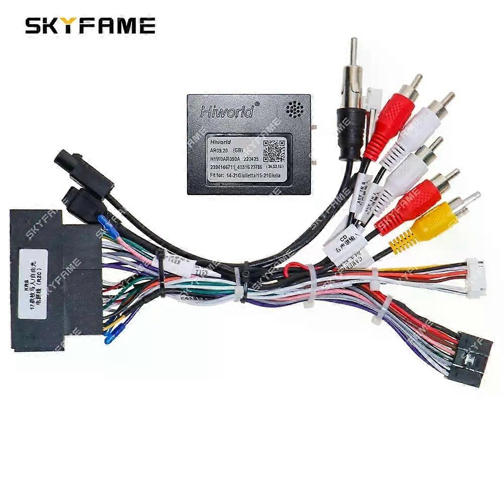 Si applica all'adattatore per cablaggio dell'auto Canbus Box Decode Android Radio Power Cabler per Alfa Romeo Giulietta 940 Giulia 952 AR09.20