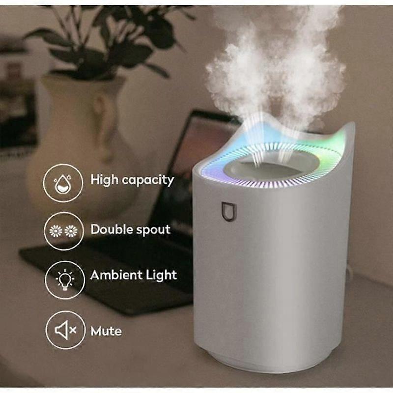 3L Humidifier - 3 Mist Levels - 22db - Colored Lamp - White
