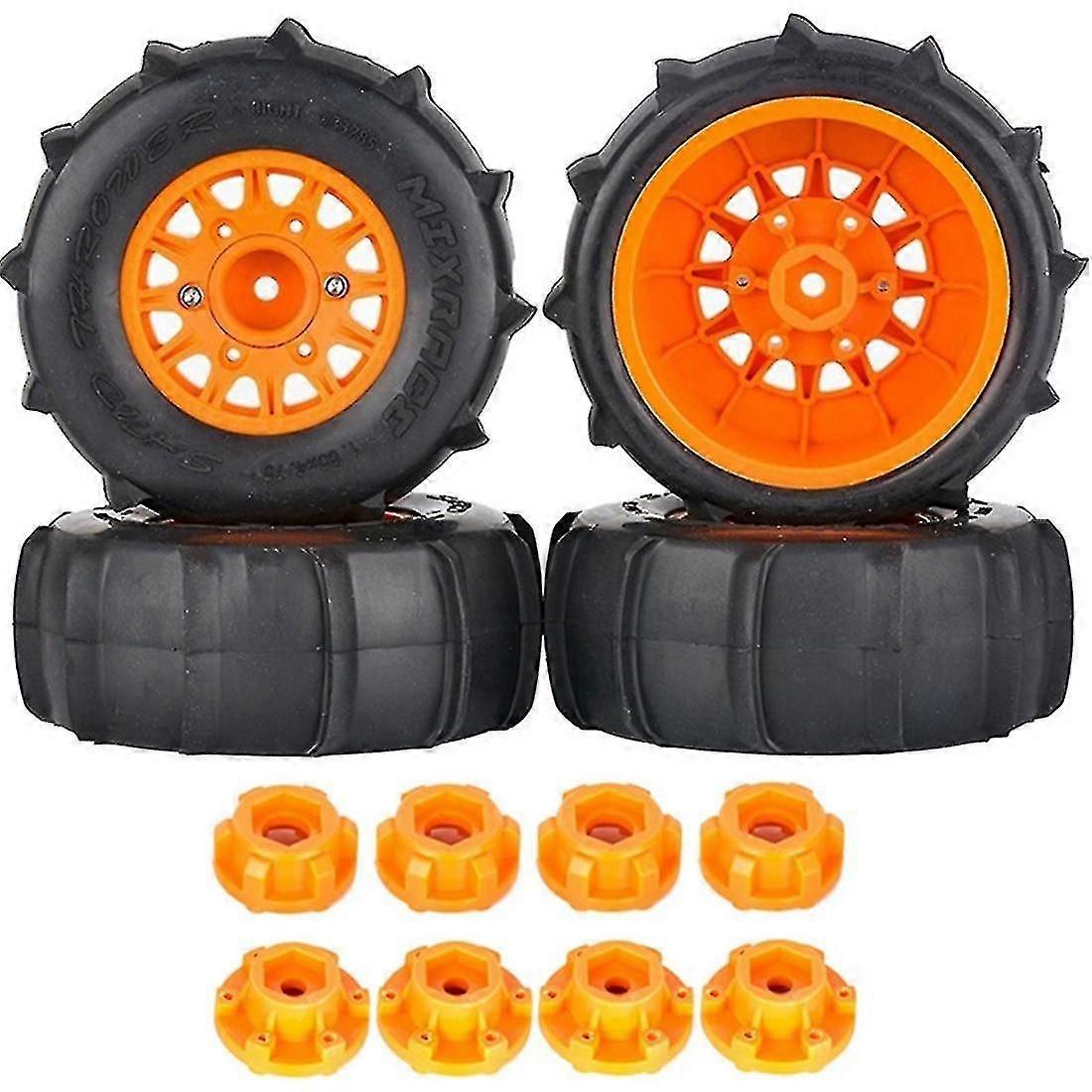 4pcs 116mm 1/8 1/10 Short Truck Tire With 12/14/17mm Hex For Slash Arrma Senton Vkar Rc
