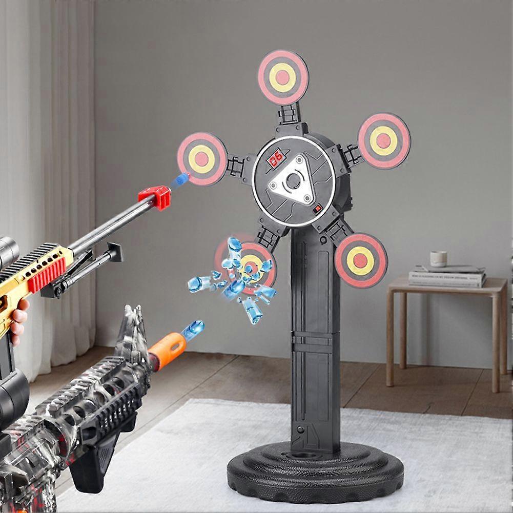 Kids Electronic Scoring Target with Sound & Lights, Rotating Wheel Target for Foam Dart Shooting Game & Training, Gift for Boys & Girls