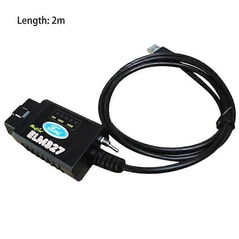 Modified ELM327 MS-CAN HS-CAN Forscan OBD2 USB Diagnostic Scanner for Ford Black