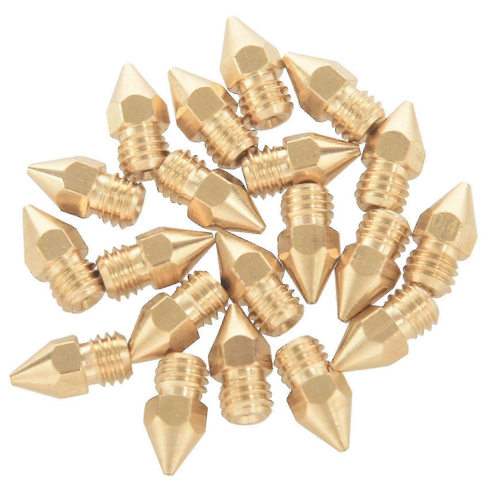 20 PCS 3D Printer Nozzle 0.4mm MK8 Extruder Head for Cr10-Yvan