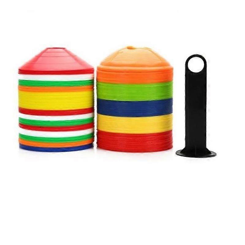 {Yokata} Pack of 50 Football Marking Cones Training Cone Sports Cone Boundary for Marking Space