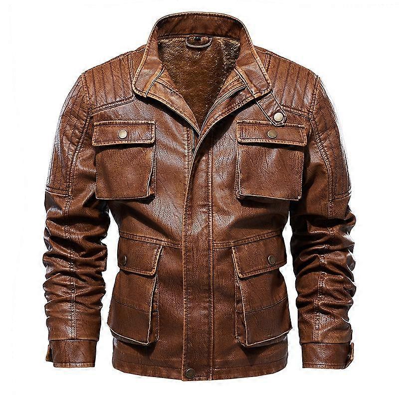 בגדי ריקוד גברים סתיו וחורף ז'קט אופנוע חולצות מידות גדולות