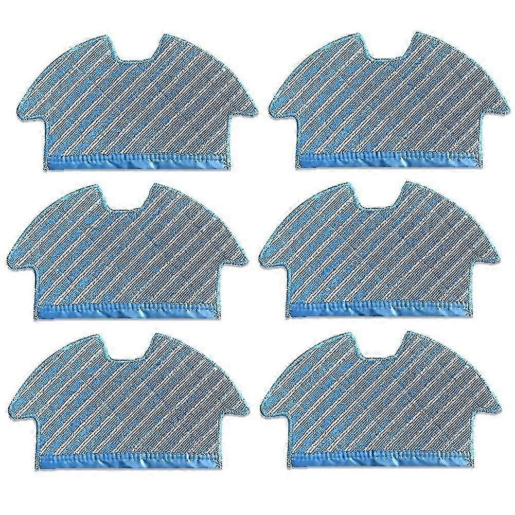6pcs Vacuum Cleaner Microfiber Pads For Ecovacs Blue Mop Cloths