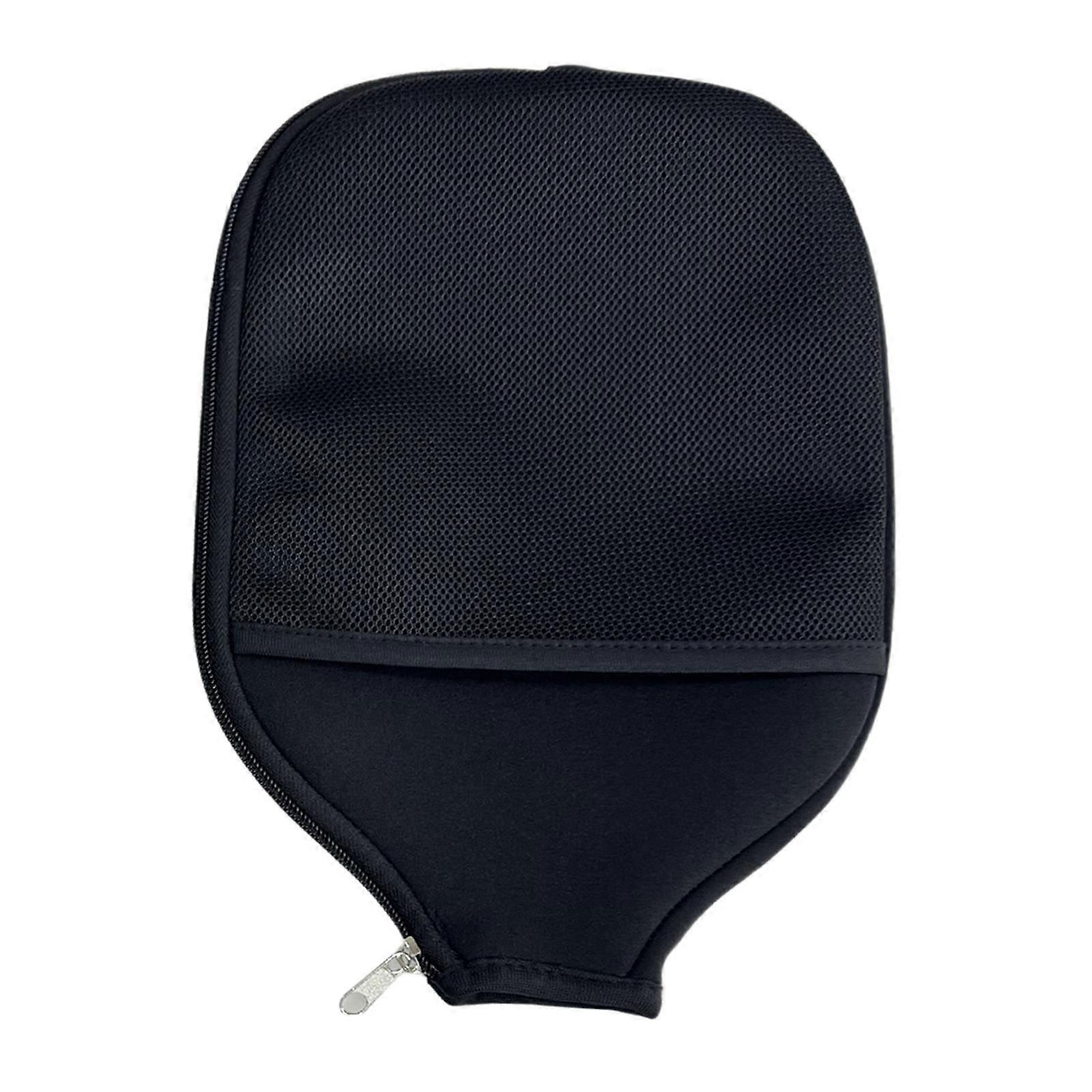 Pickleball Paddle Cover Pouch Waterproof Zipper Portable Racket Protector Black