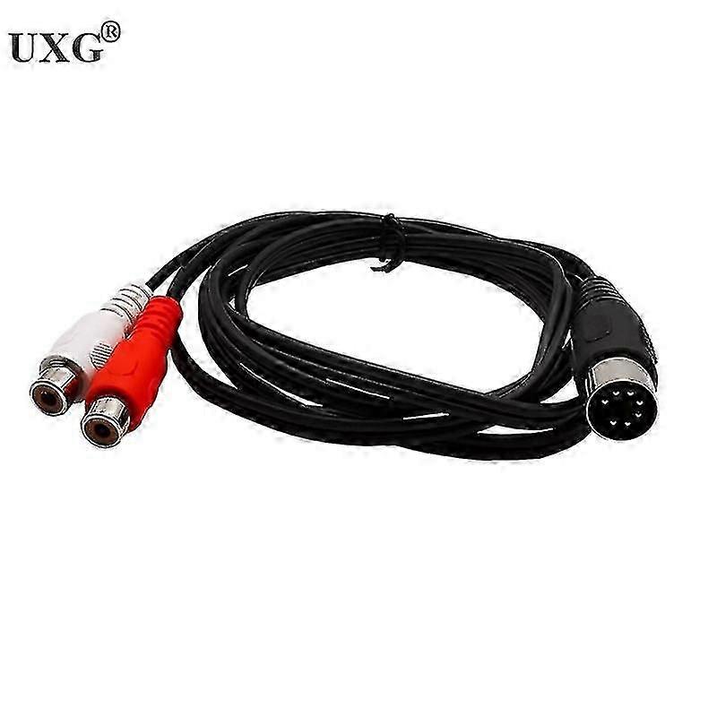 7 دبوس الدين ذكر عام إلى 2 Rca لوتس ذكر أنثى التوصيل الطراز القديم B & O كابل محول معدات التلفزيون 50 سم 150 سم 5 قدم 1.5 متر Tw
