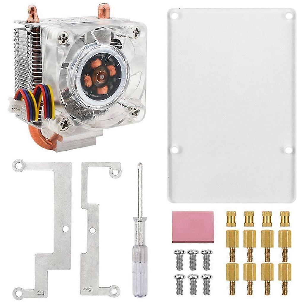 Ventola di raffreddamento con luce per ventola del dissipatore di calore in alluminio RPi 5B opzionale