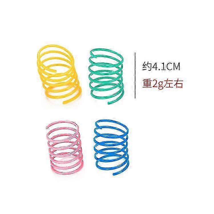 Pet προμήθειες άνοιξη γάτα ανασυρόμενη ελεύθερα συνδυασμένα ταιριαστά παιχνίδια μικρή άνοιξη γάτα κυνηγώντας και ρίχνοντας παιχνίδια Τυχαίο χρώμα