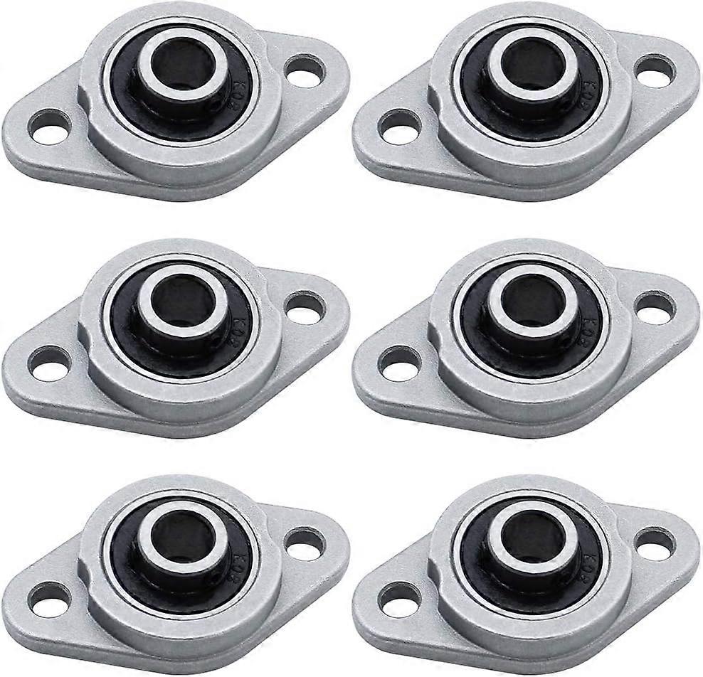 6 Pieces Pillow Block Bearing 8mm Diameter Zinc Alloy Rhombic Self Aligning Pillow Block Bearing Bearing Block for KFL Series Machines Conveyor