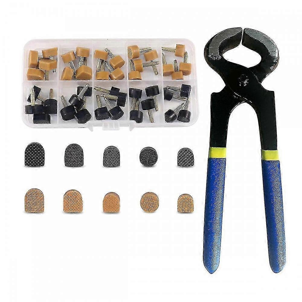 High Heel Replacement Tips, Shoe Heel Repair,40 Pairs of Heel Caps in 2 Colors with Removal Pliers