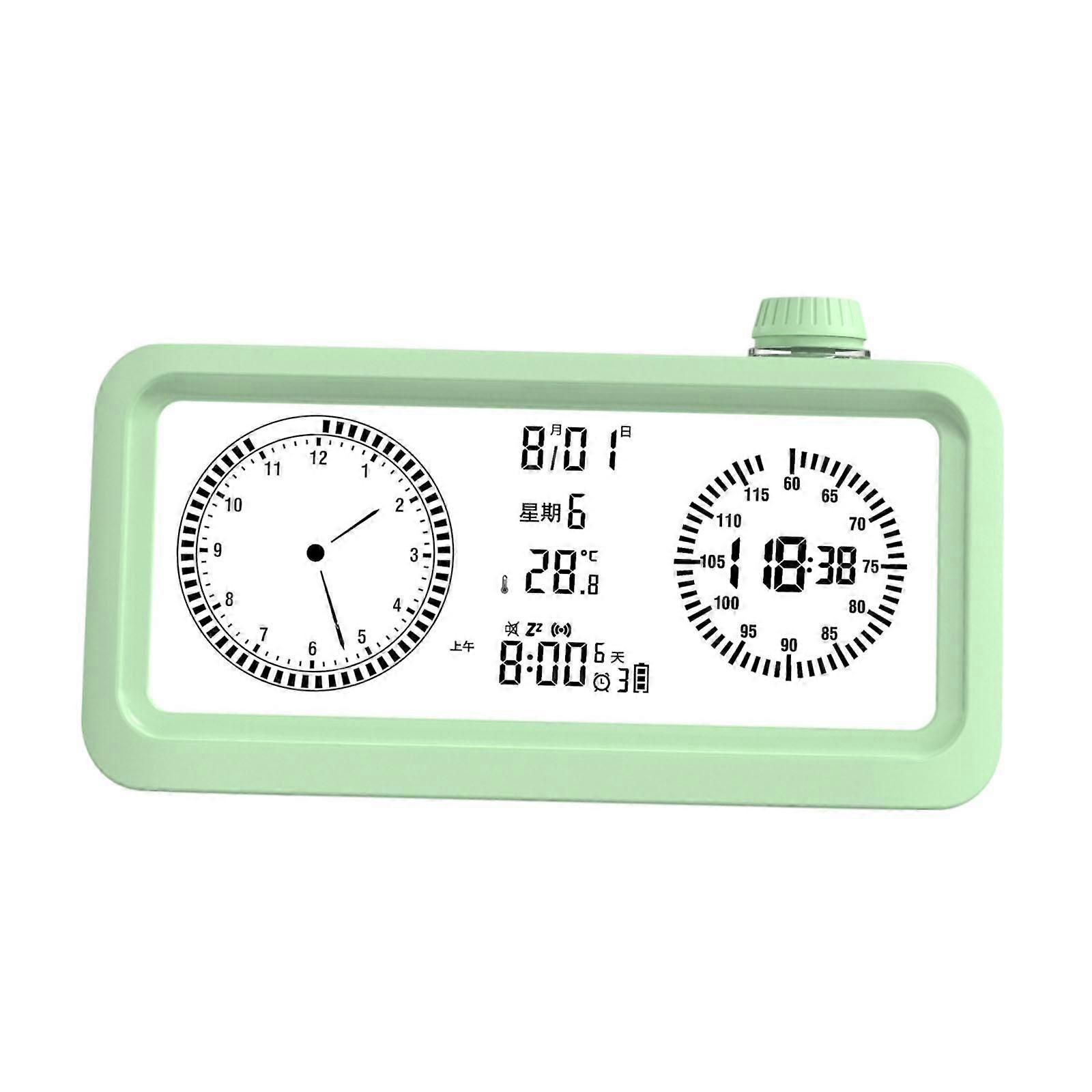 Digital Alarm Clock Portable Versatile Timer Clock for Office Home Dormitory White