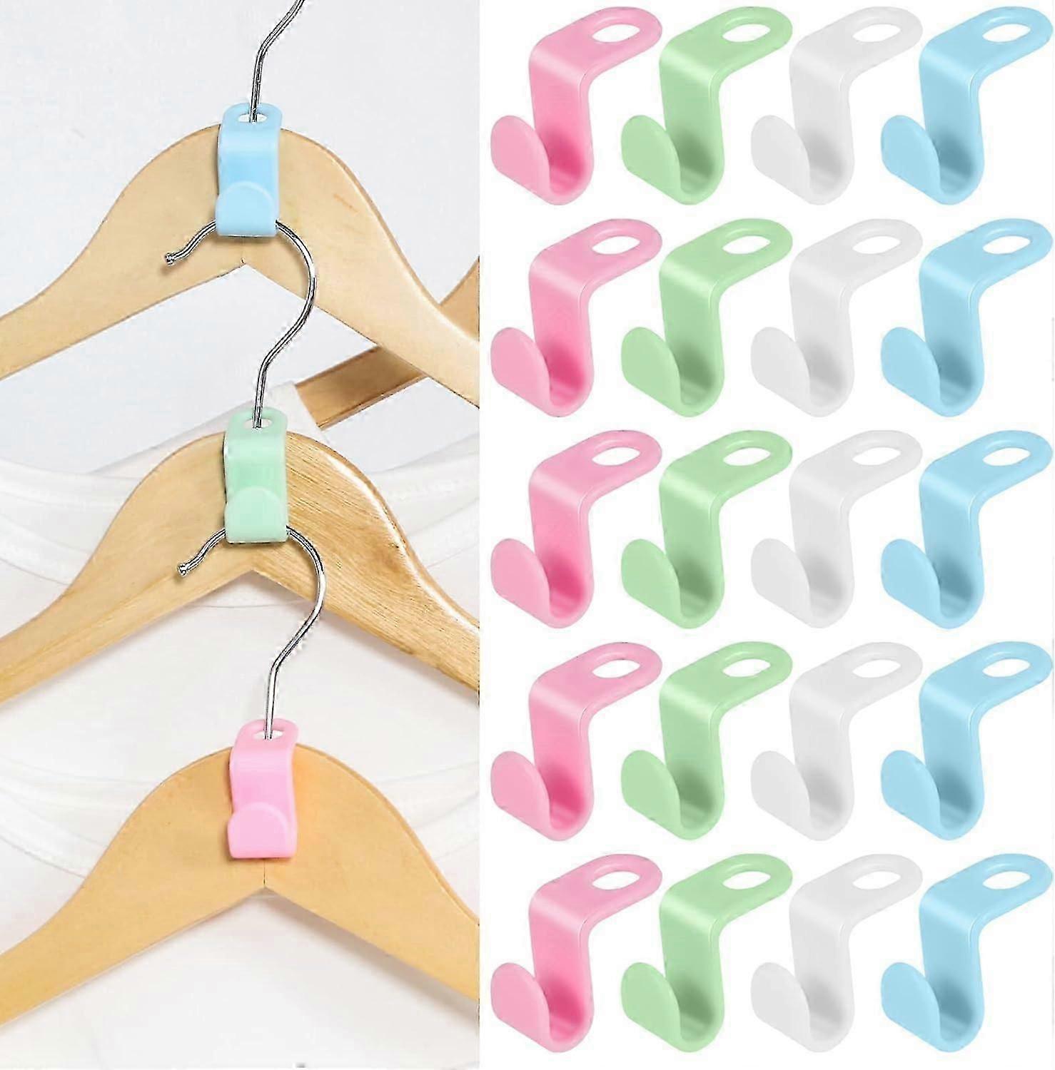 Clothes Hanger Connector Hooks - Space-Saving Organizer (40 Pack)