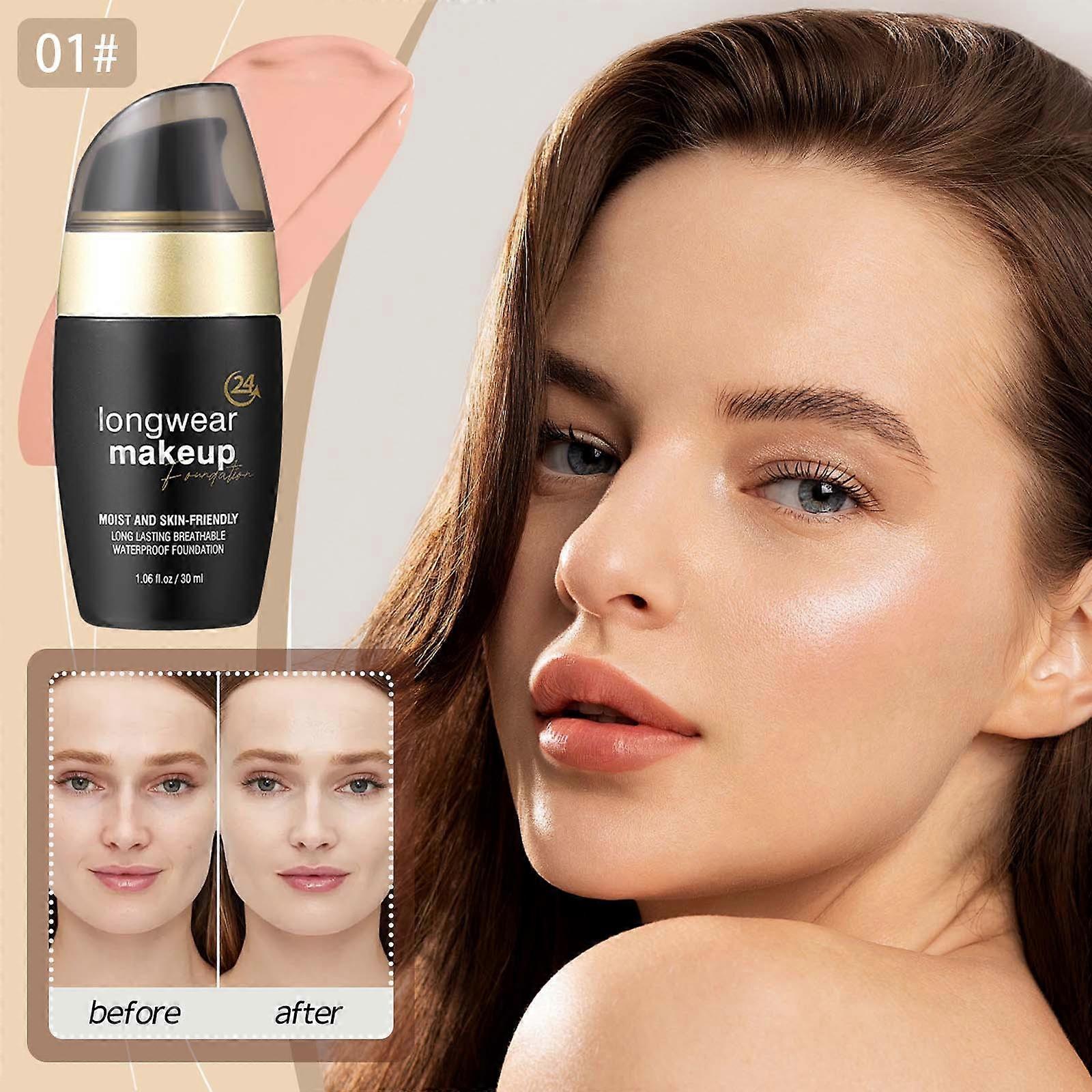 Moisturizing Foundations Fluid Easy To Create Uniform Skin Color Concealer Moisturizing Suitable For A Variety Of Skin To Make Skin Shiny ml pu8974