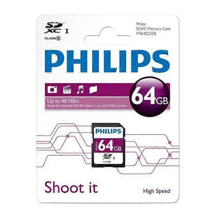 Philips PHSD64GBXCCL10 SD Memory Card