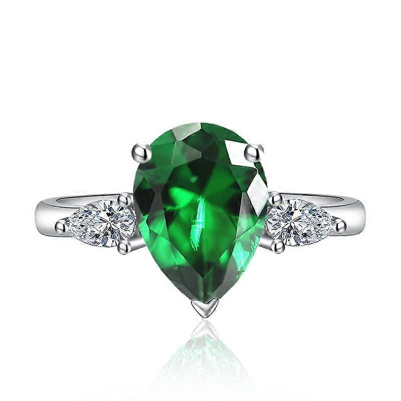 BELLA BOX Anillos de tamaño variable con apertura en forma de pera para mujer Fiesta de compromiso de circón Regalo de joyería fina