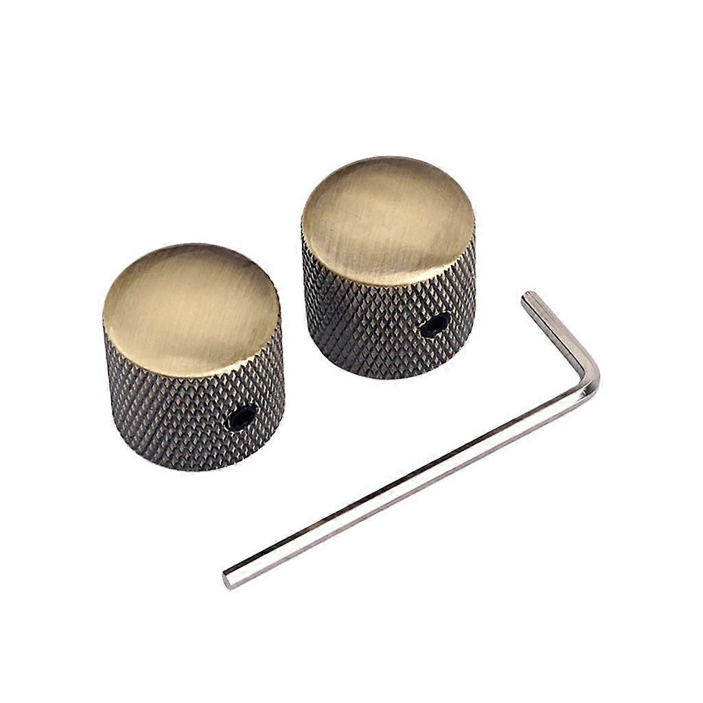2 Pcs Bass Guitar Control Knob with Allen Wrench for String Instrument
