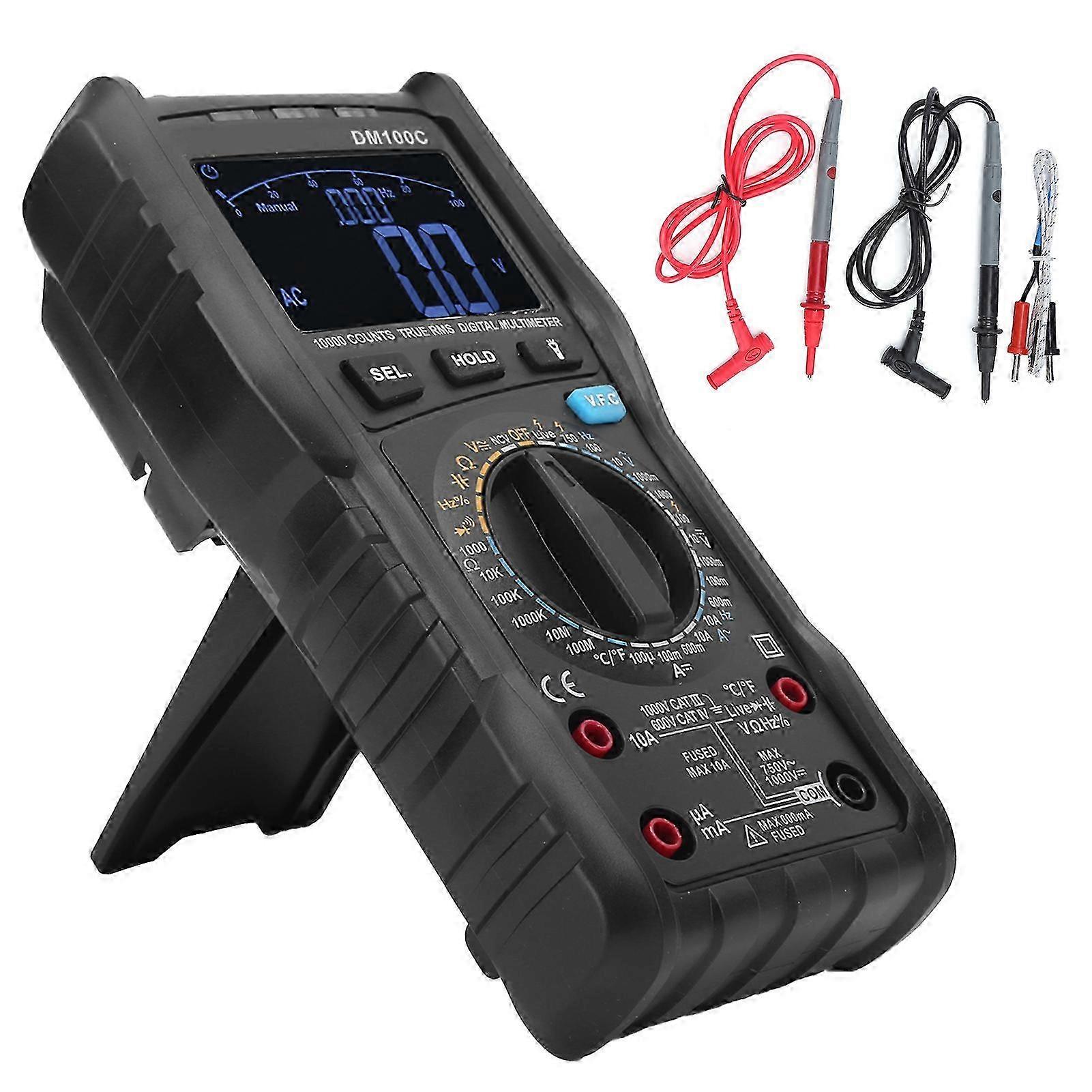 DM100C Multimeter High Accuracy Digital Multimeter for Electrical Maintenance 10A/999.9V