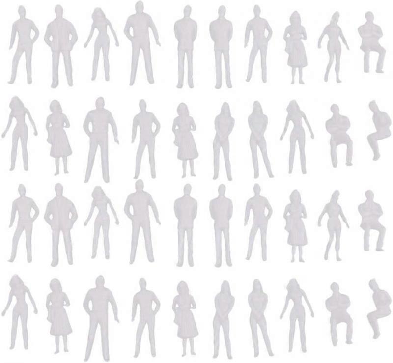 40x 1/50 مقياس نموذج شخصيات بيضاء / أشخاص قطار تخطيط ديوراما Accessories_Special هدية