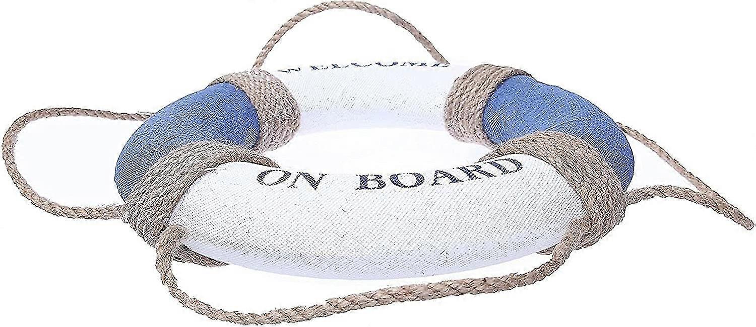 ニルヴァーナ救命浮きへようこそ-救命浮き輪の装飾装飾救命浮き足挨拶航海ホワイトブルー-30.5cm
