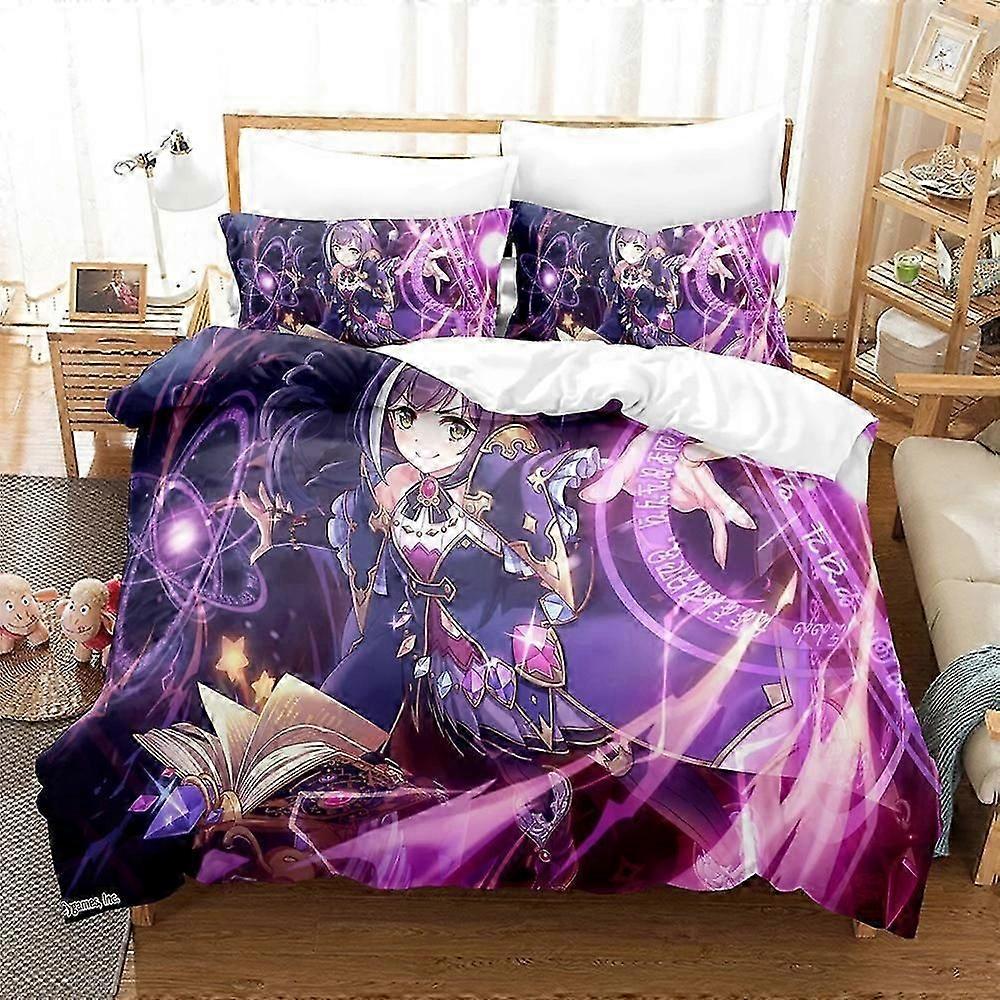o1448 Lençóis O Trabalho do Ryuo Nunca Termina Conjuntos de Cama Conjunto de Capa de Edredão Com Fronhas Roupa de Cama Completa Capa de Edredão Lençóis fVV1448