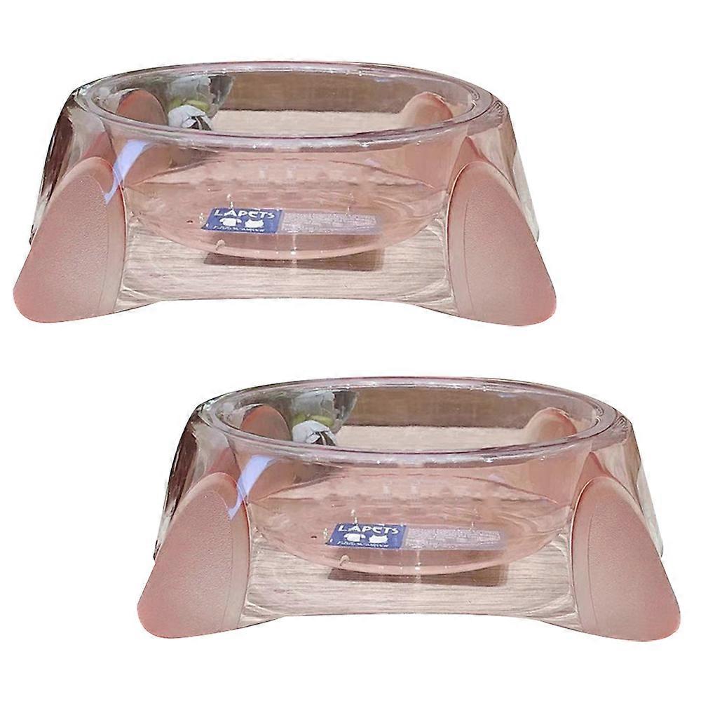 Tazón de comida para perros de cristal transparente color caramelo