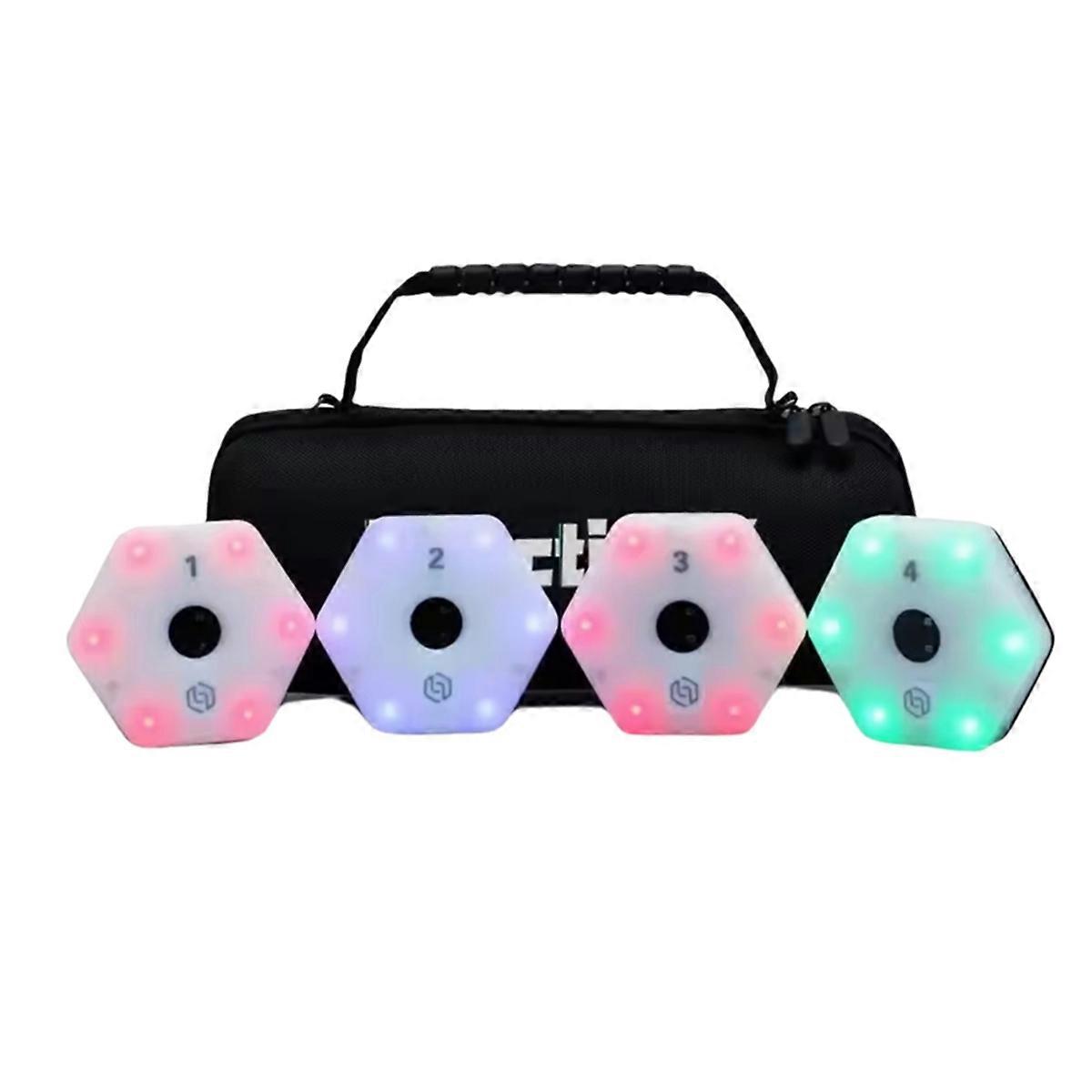 4PCS Reaction Training Light Agility Response Training Device LED Flashing Easy Carrying for Basketball Soccer