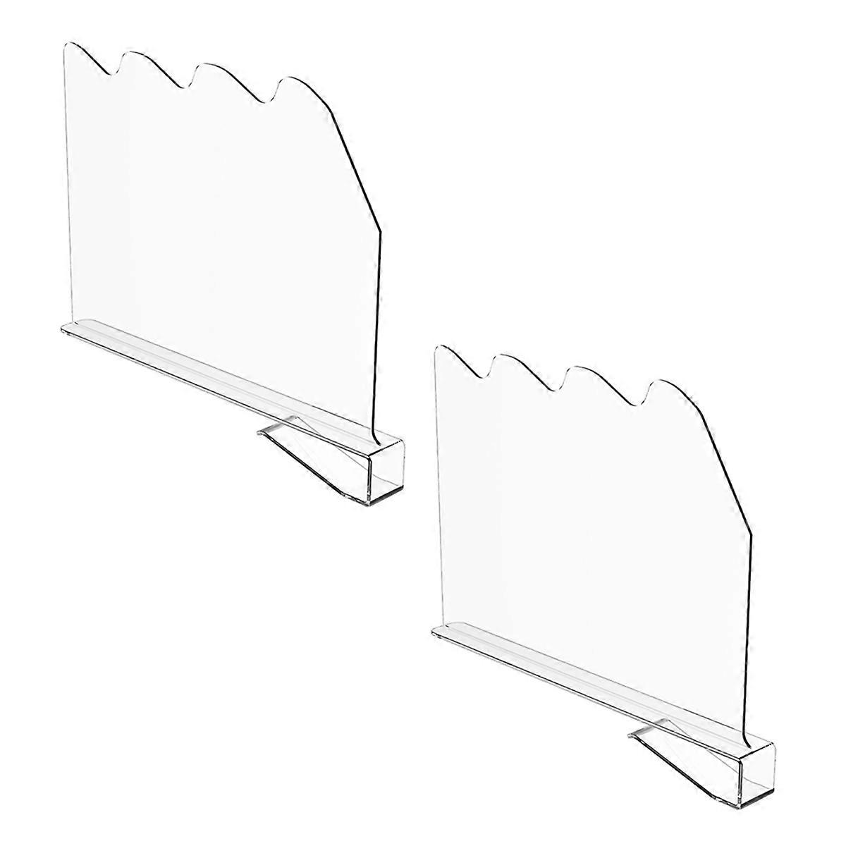 Home 2 Pack Acrylic Shelf Dividers for Storage Organization