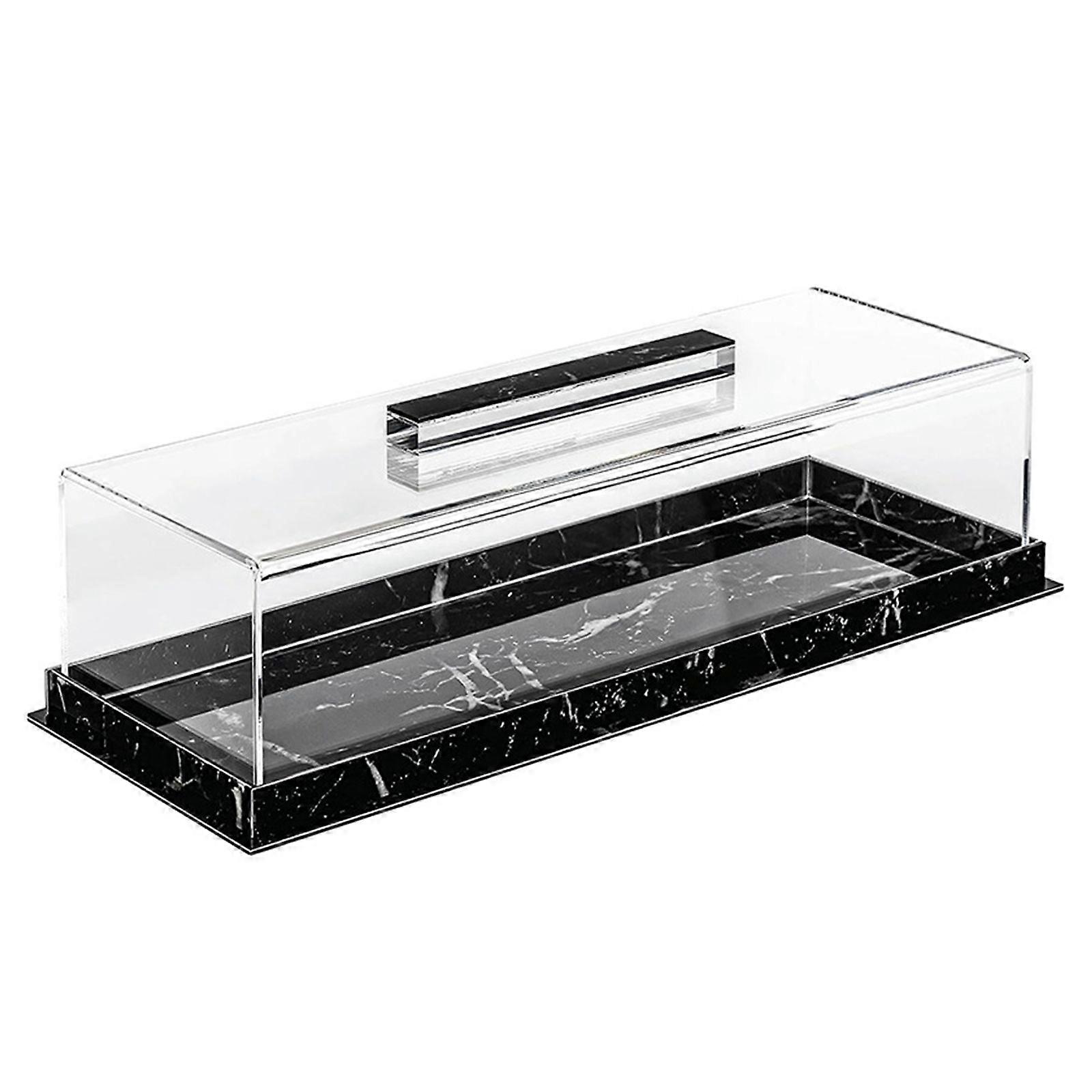 Elegant Rectangular Cake Display Case Rectangular Cake Tray Acrylic Cake Display Box Present for Baking Enthusiasts  Black