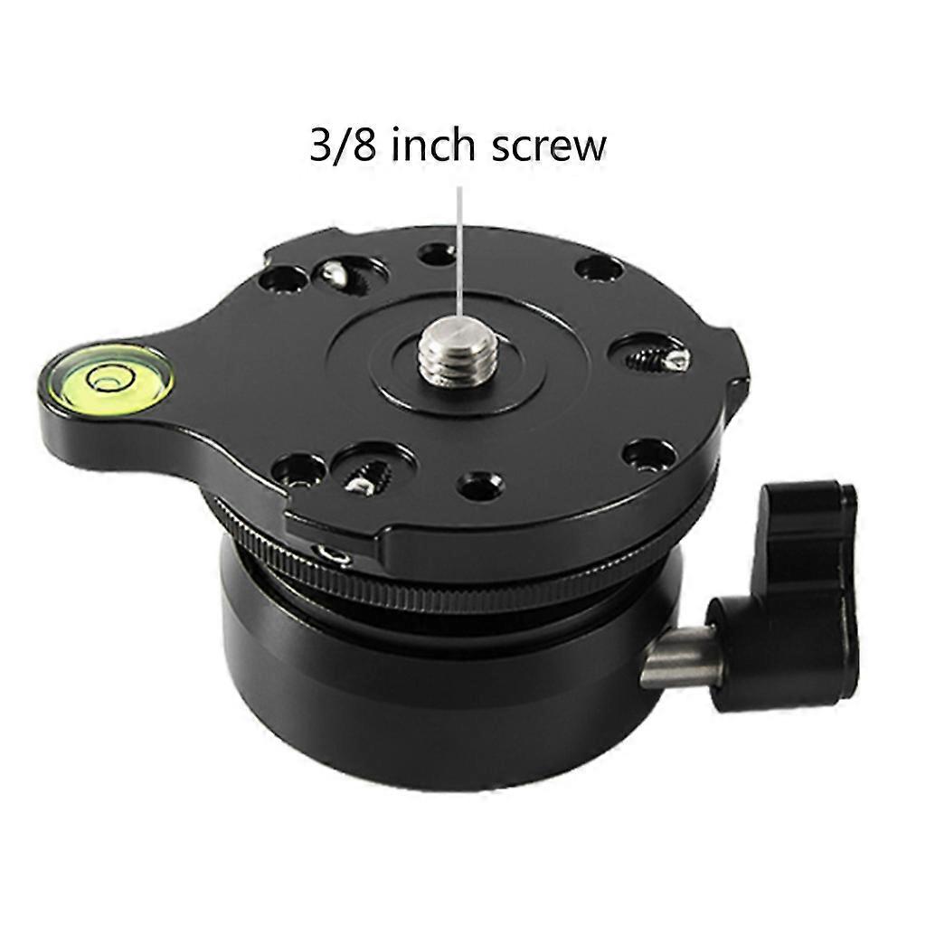 Tripod Leveling Base Leveler Adjusting Plate for for DSLR Camera Tripods and Monopods Black