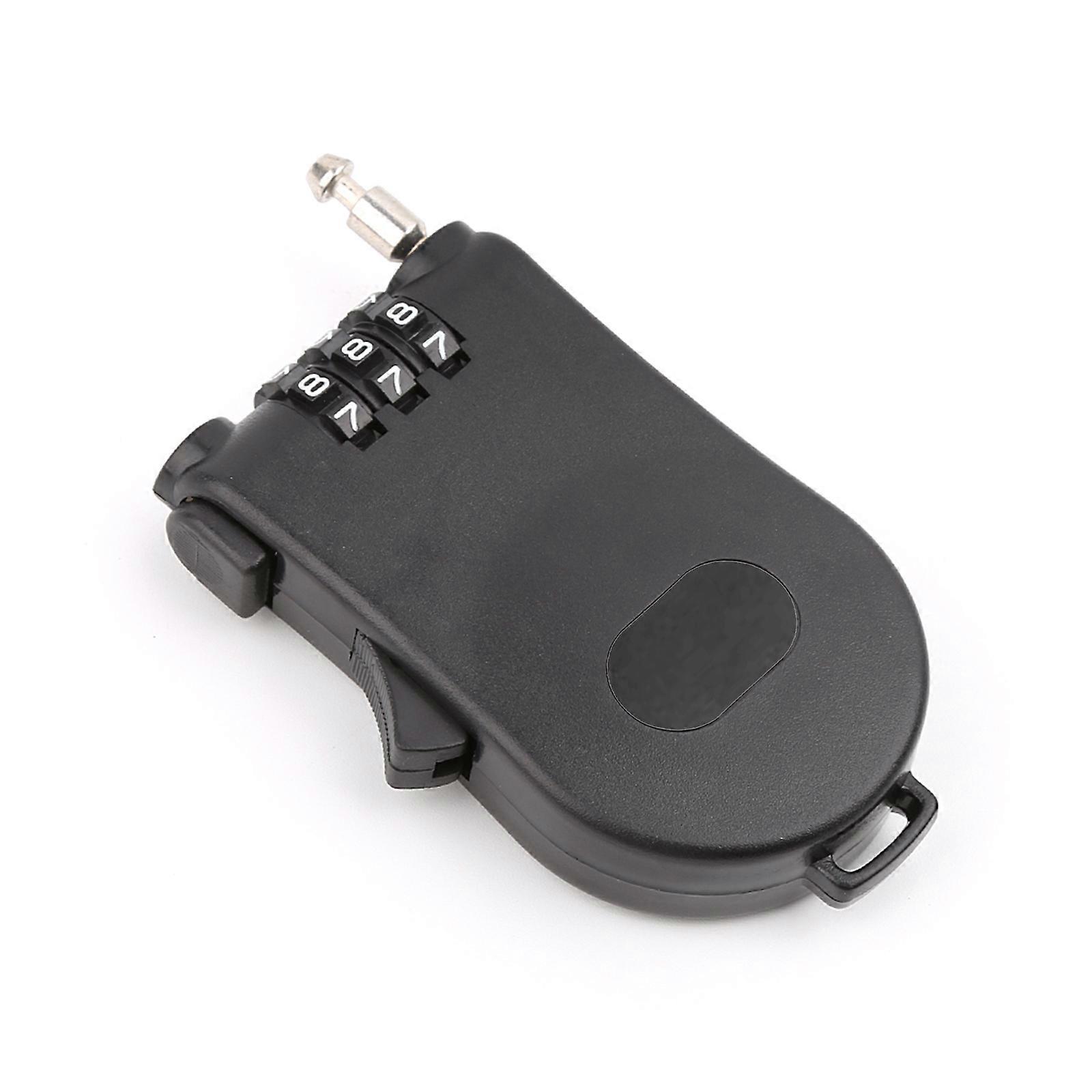 Retractable Wire Rope Password Lock Combination Coded Locker Outdoor Keyed Padlo Black