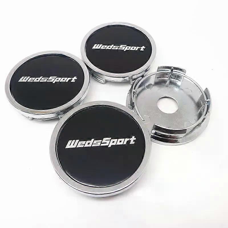 4 قطع 58 مم 52 مم WedsSport Wheel Center Caps Hub Car Spirit Cover Axax مقاوم للغبار Hubcaps متوافق مع ملحقات تصفيف السيارات المصنوعة من السبائك |أغطية مركز العجلات |
