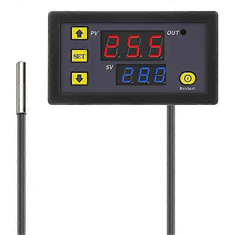 High-Precision Digital Thermostat-12V Power Supply,Red Display,Red Display