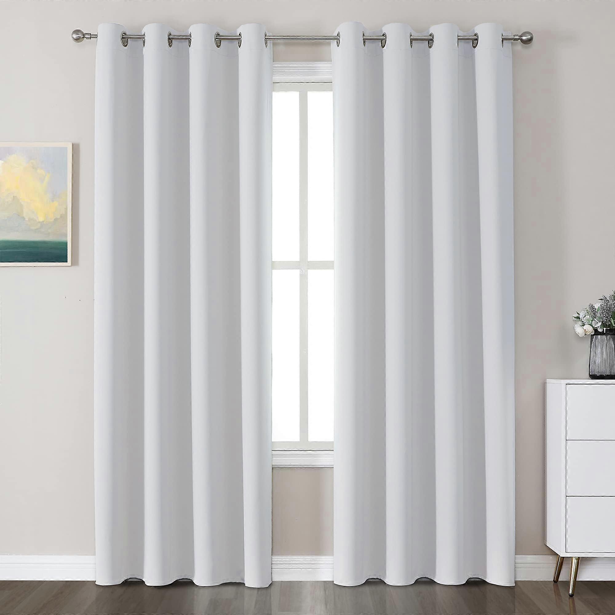 2 Panels Blackout Thermal Insulated Room Darkening Curta for Bedroom 52 x 108 Inch