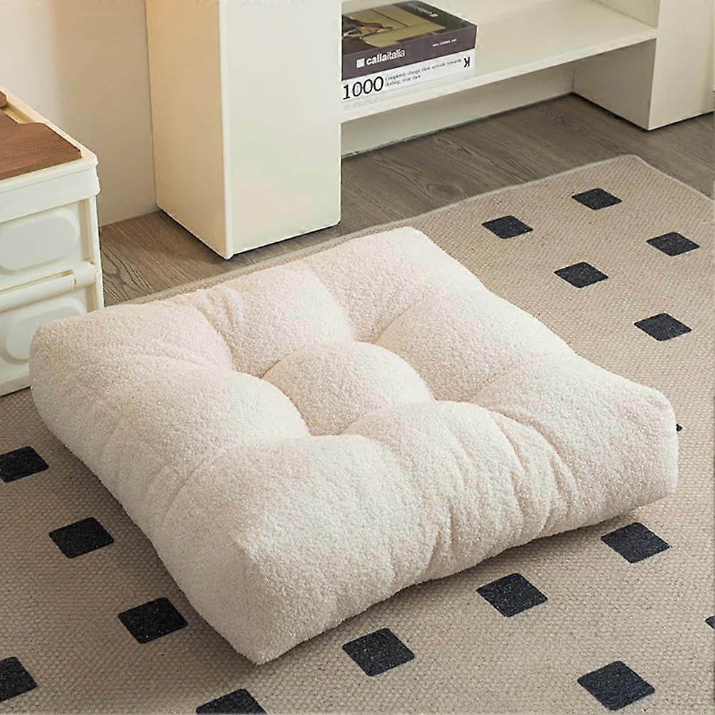 Fluffy Sherpa Fleece Soft Round Chair Cushion for Kitchen 18'x18'