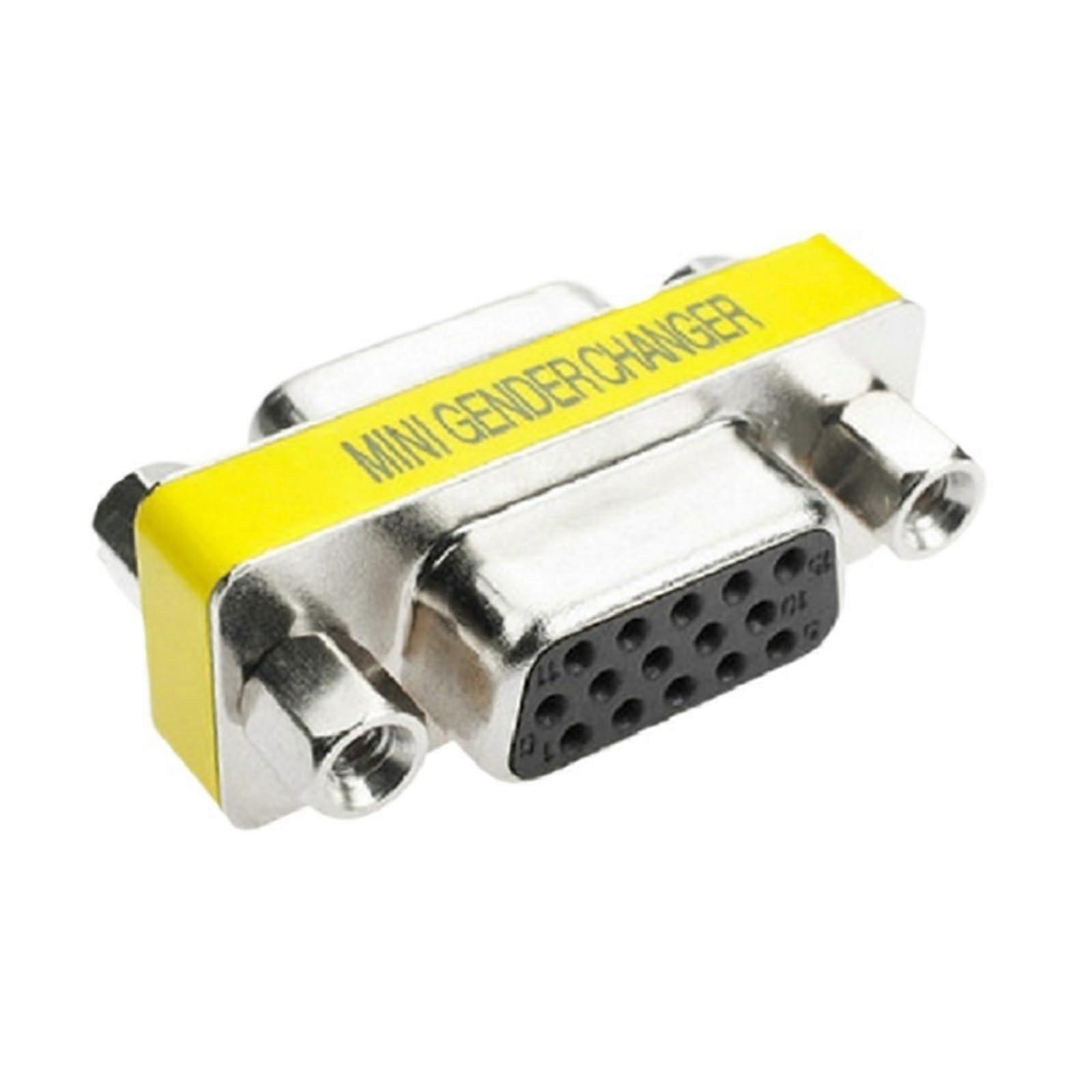 VGA Adapter VGA Female to Female 3 Row 15 Pin Connector for Monitors and Projectors Taiwan Compatibility