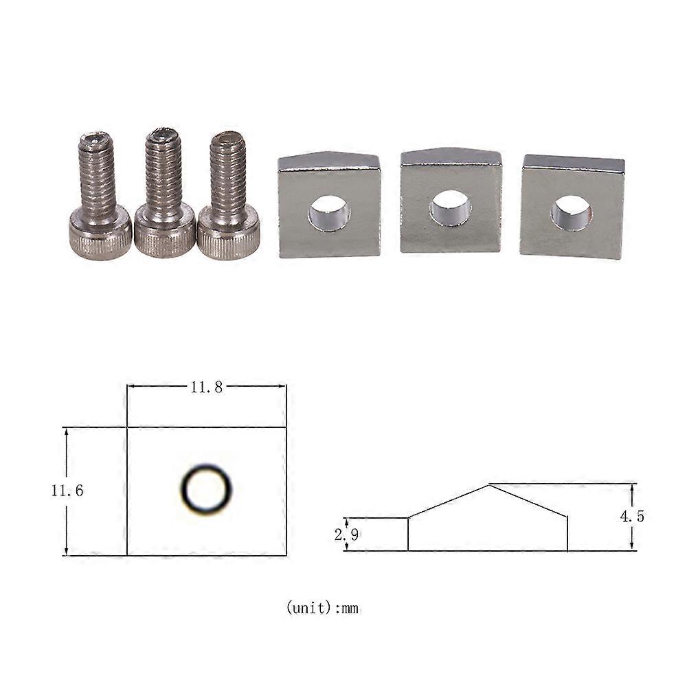 Electric Guitar Tremolo Bridge String Locks Strings Locking System Metal Nut Block & Clamp Hex Screws Guitar Parts Accessories, Pack of 3 Sets