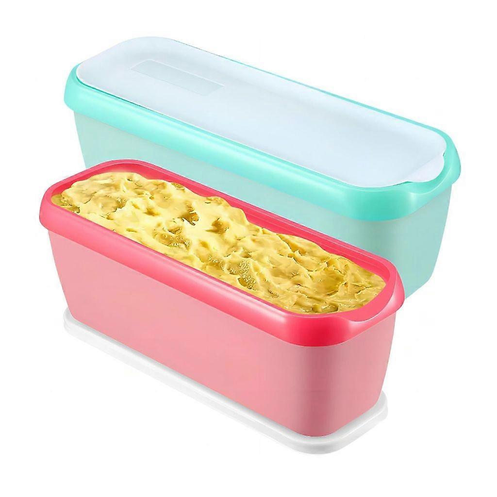 2PCS Ice Cream Holder Yogurt Storage Box Storage Container for Ice Cream Lovers