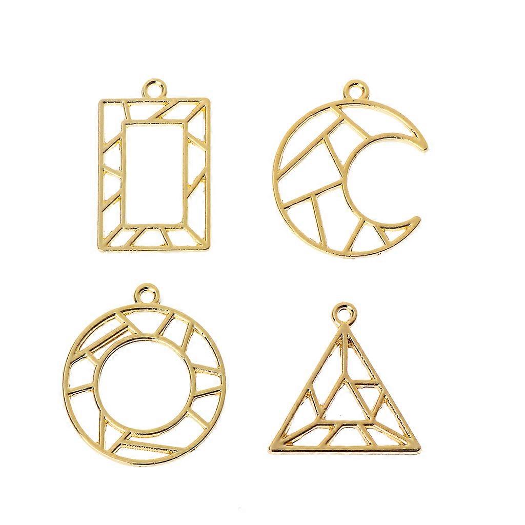 Geometric Shape Mold Pendant for Making Alloy Made Living Room Craft Frame Molds Supplies DIY Necessary Tool Gold