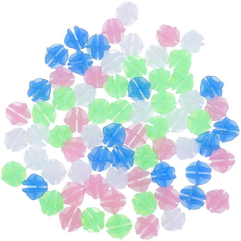 Bike Spoke Beads Glow in The Dark Multicolor Luminous Plastic Clip Beads for Bicycle Wheel Spokes, Round Shape