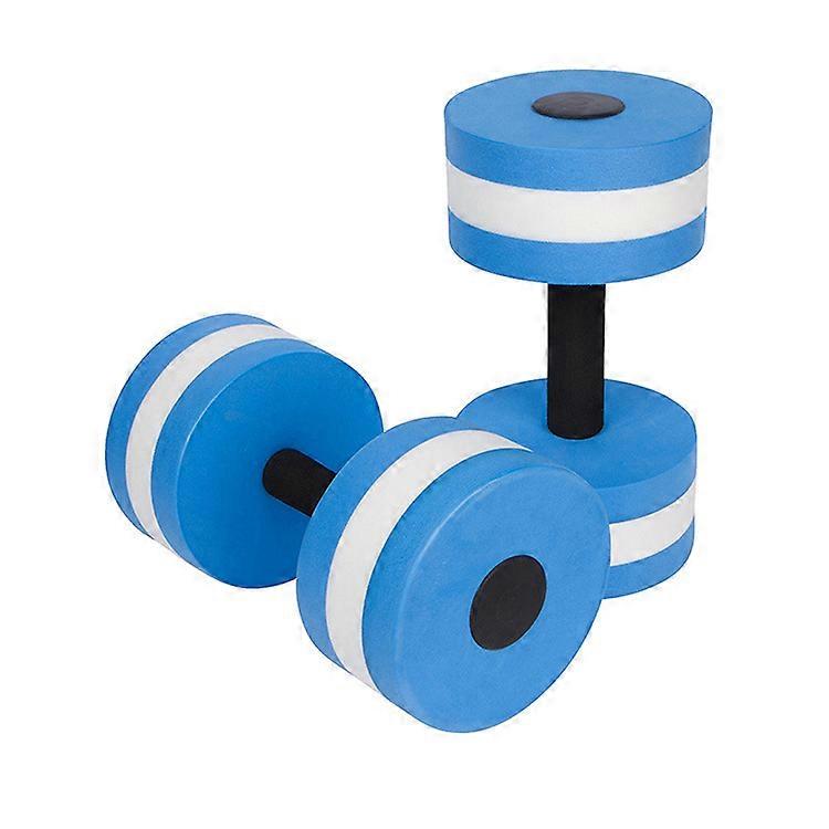 Sports Water Exercise Dumbbells Water Fitness Barbell Exercise Hand Bar 2 Pieces Blue