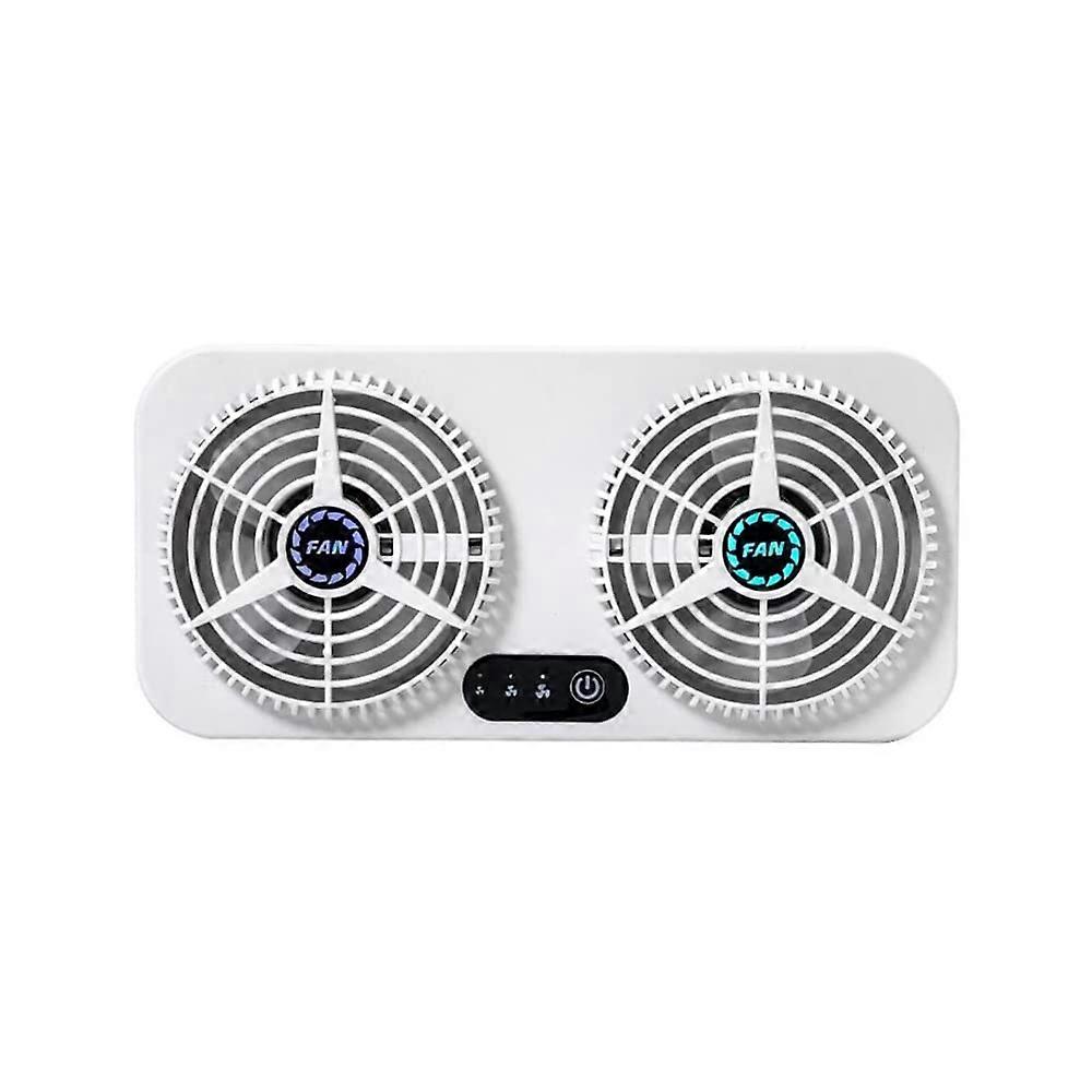 Dual Fan Radiator USB Charging Car Air Conditioning Cooling Fan for Vehicle Use, Compact Size, Energy Efficient Design