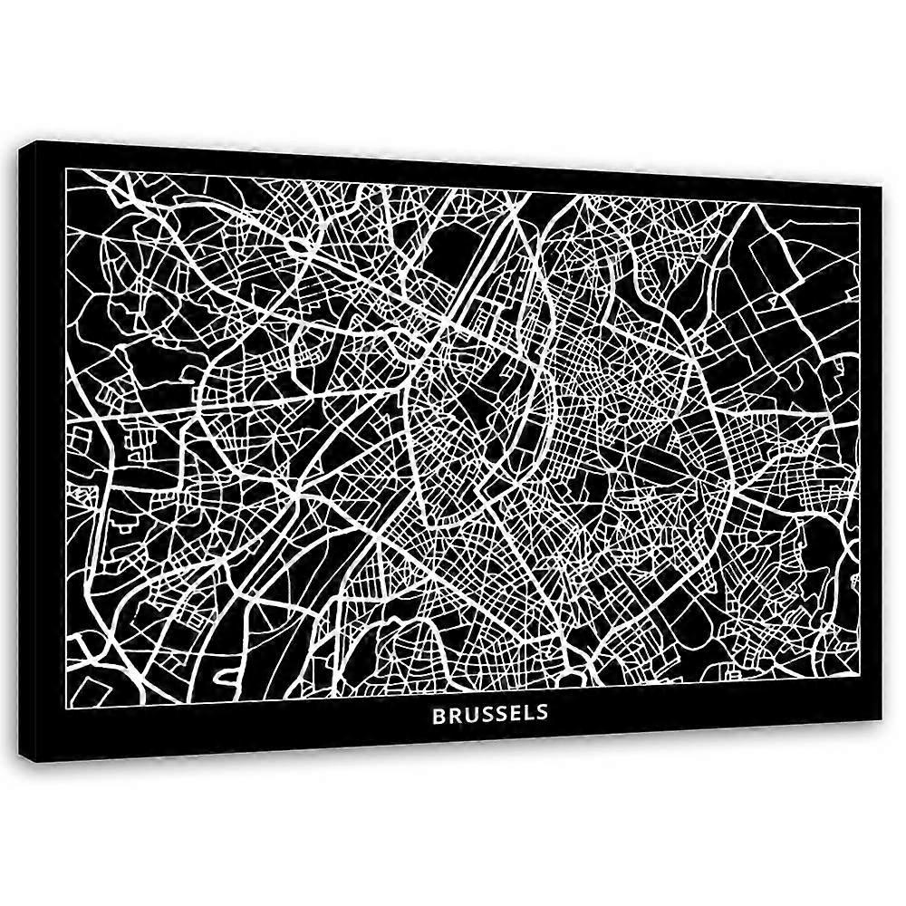 Pânză, Bruxelles - plan de oraș - 60x40