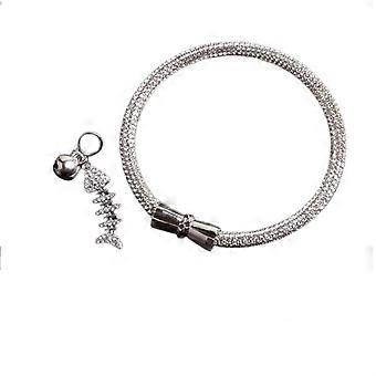 Collar Pendant Faux Diamond Design Easy-Wearing Practical Pet Sparkling Necklace Collar Cat Dog Supplies for Party