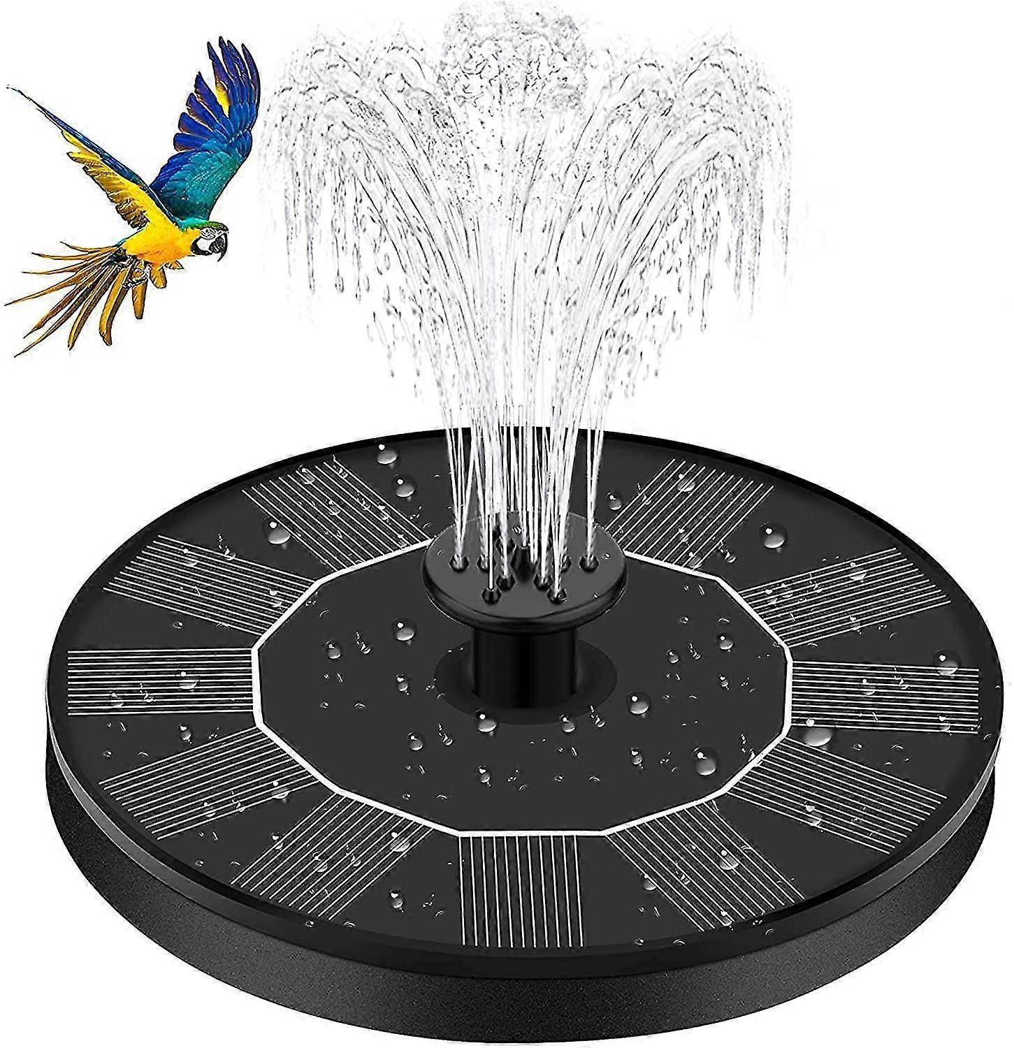Gaocunh Solar Fountain With 4 Nozzles For Birdbath Solar Powered Water Pump Standing Floating Fountain 1w For Garden