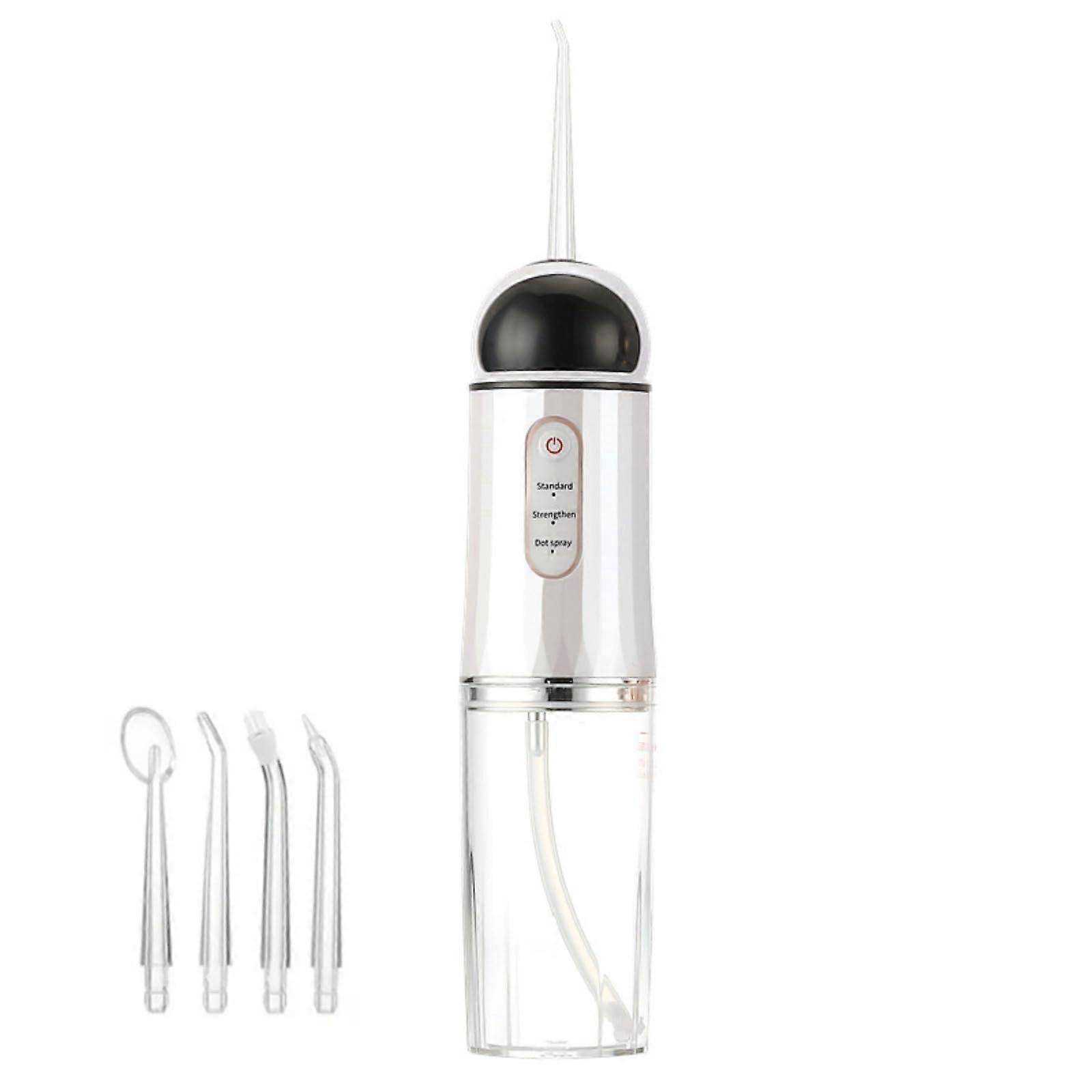 Water Dental Flosser Teeth Pick - Portable Cordless Flosser For Braces, 3 Modes, 4 Jet Tips, 280ml Tank IPX7 Waterproof