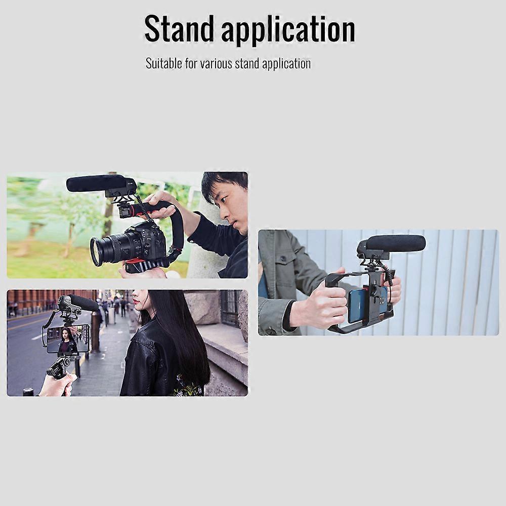 Camera Microphone Portable Low Cut Function Video Microphone for Recording Interview