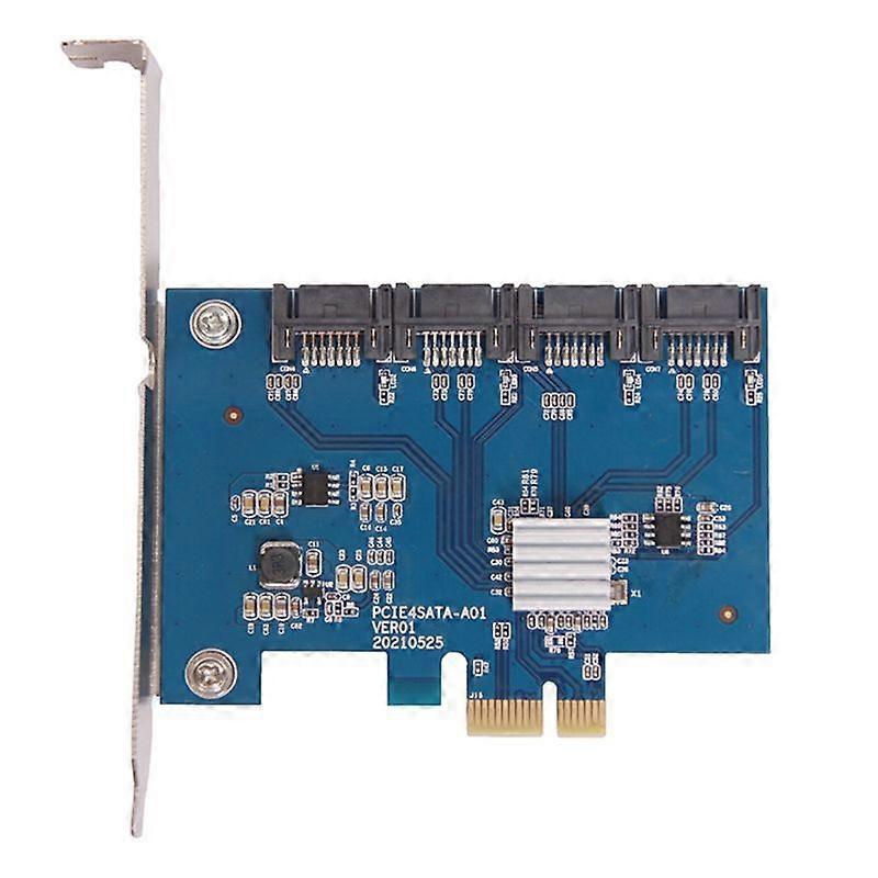 PCIe SATA Adapter 4 Port SATA 3.0 Controller-Erweiterungskarte für Bitcoin Mining