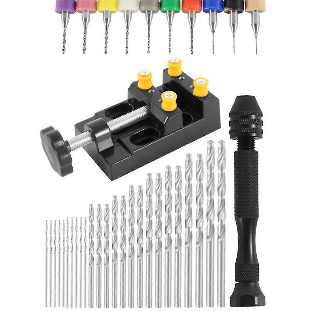 Pin Vise Hand Drill For Jewelry Making Manual Craft Drill Twist Drill Bits Set Small Hand Drill