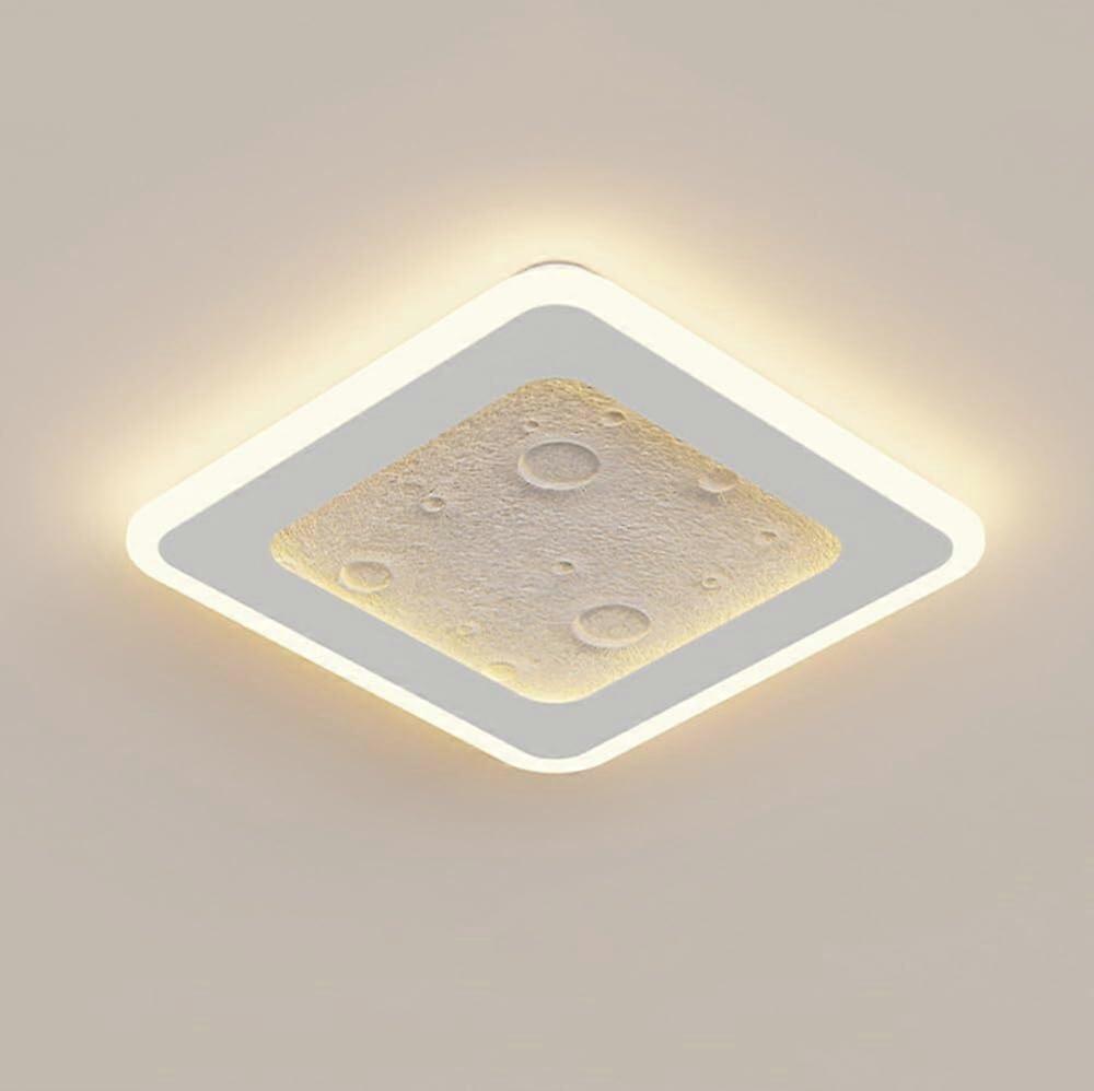Nordic Minimalist Moon Round Acrylic LED Flush Mount Ceiling Light Modern Corridor Hallway